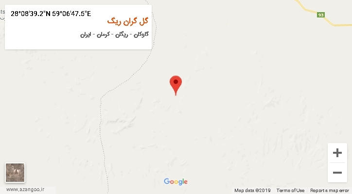روستای گل گران ریگ بر روی نقشه