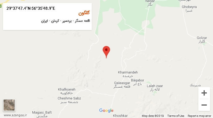 روستای گلگون بر روی نقشه