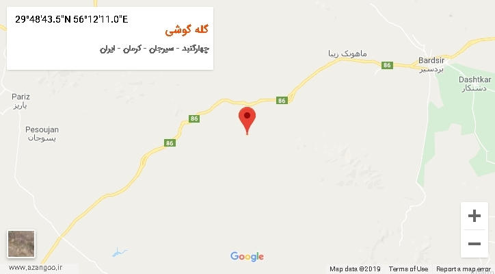 روستای گله گوشی بر روی نقشه