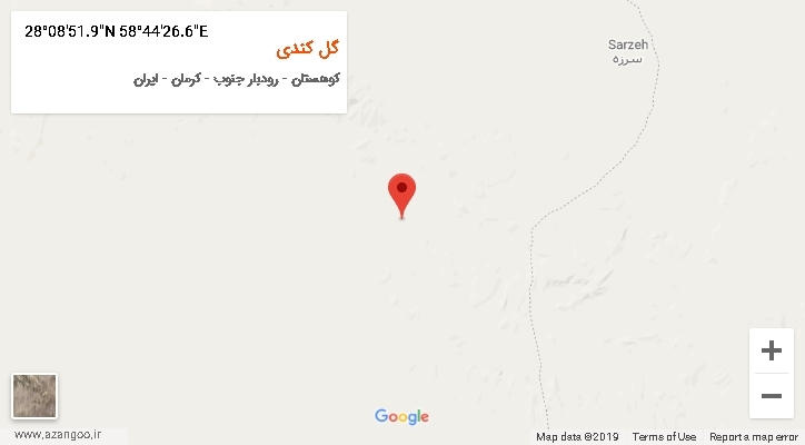 روستای گل کندی بر روی نقشه