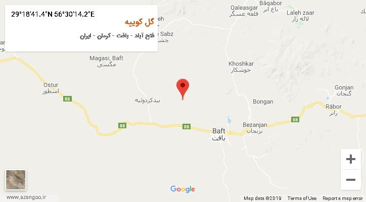روستای گل کوییه بر روی نقشه