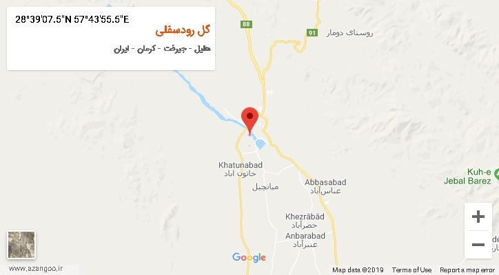 روستای گل رودسفلی بر روی نقشه