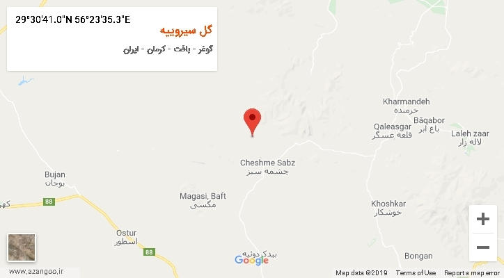 روستای گل سیروییه بر روی نقشه