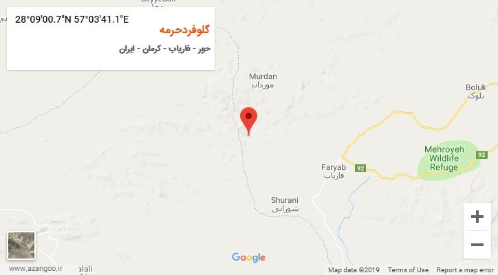 روستای گلوفردحرمه بر روی نقشه