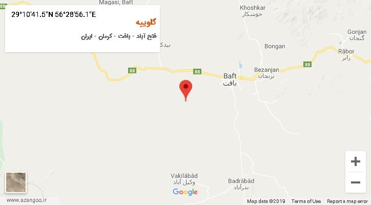 روستای گلوییه بر روی نقشه