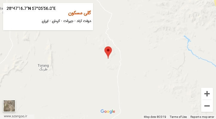 روستای گلی مسکون بر روی نقشه