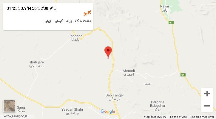روستای گلیو بر روی نقشه