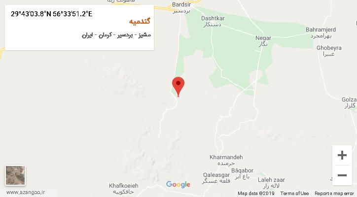 روستای گندمیه بر روی نقشه