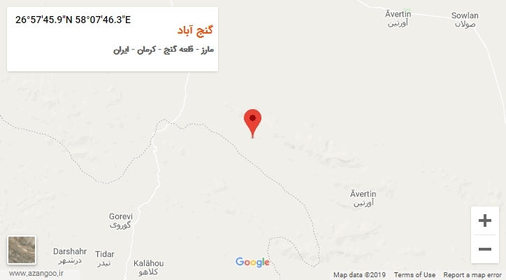 روستای گنج آباد بر روی نقشه