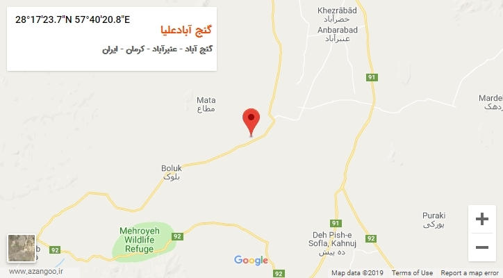 روستای گنج آبادعلیا بر روی نقشه
