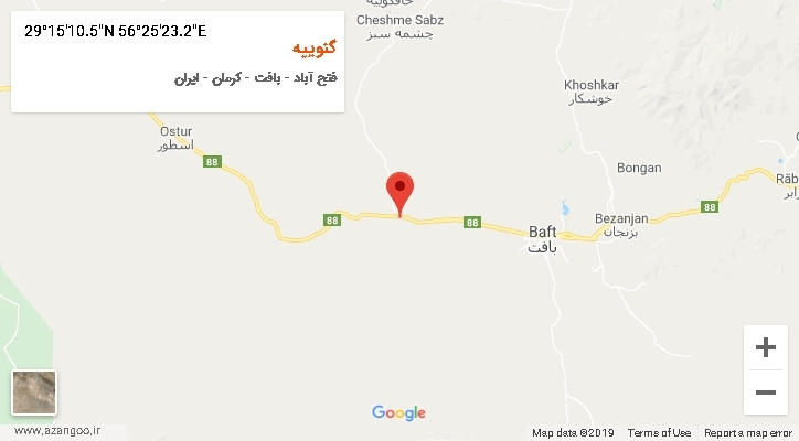 روستای گنوییه بر روی نقشه