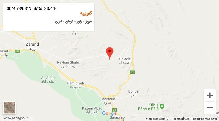 روستای گنوییه بر روی نقشه
