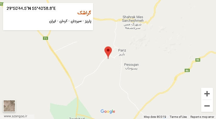 روستای گراشک بر روی نقشه