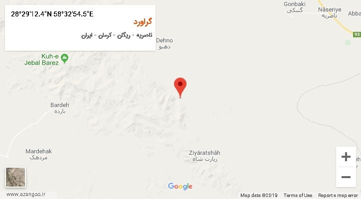 روستای گراورد بر روی نقشه