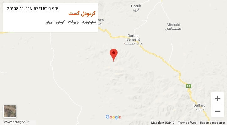 روستای گردودل گست بر روی نقشه