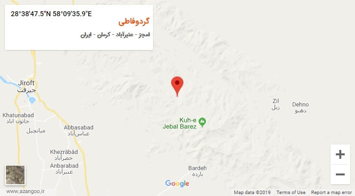 روستای گردوفاطی بر روی نقشه