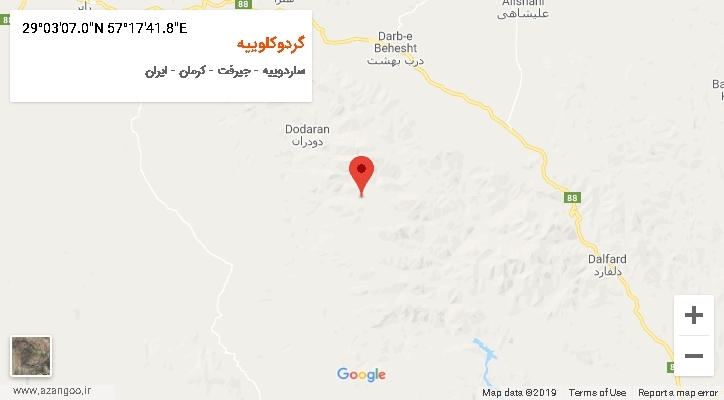 روستای گردوکلوییه بر روی نقشه