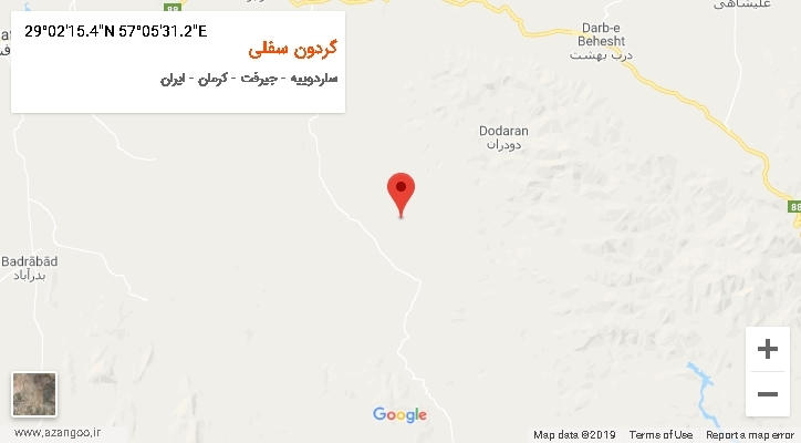 روستای گردون سفلی بر روی نقشه
