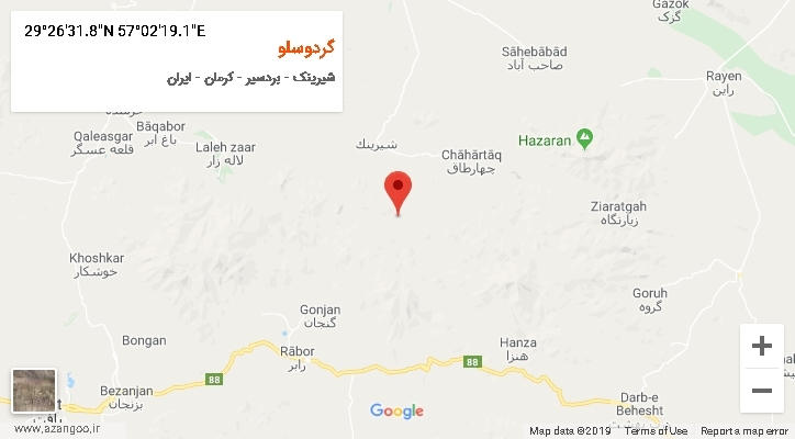روستای گردوسلو بر روی نقشه
