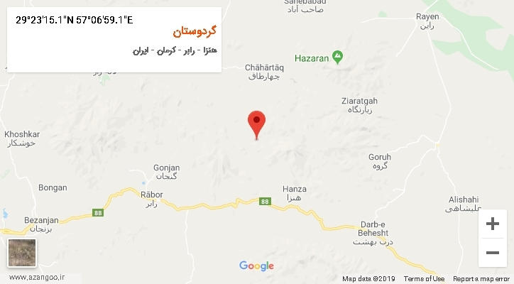 روستای گردوستان بر روی نقشه