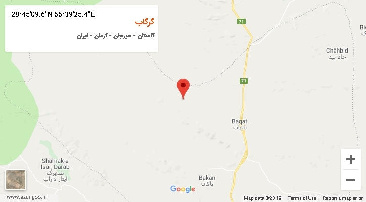 روستای گرگاب بر روی نقشه