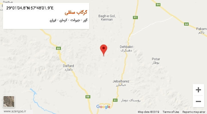 روستای گرگاب سفلی بر روی نقشه