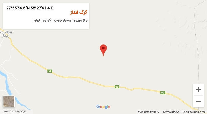 روستای گرگ انداز بر روی نقشه