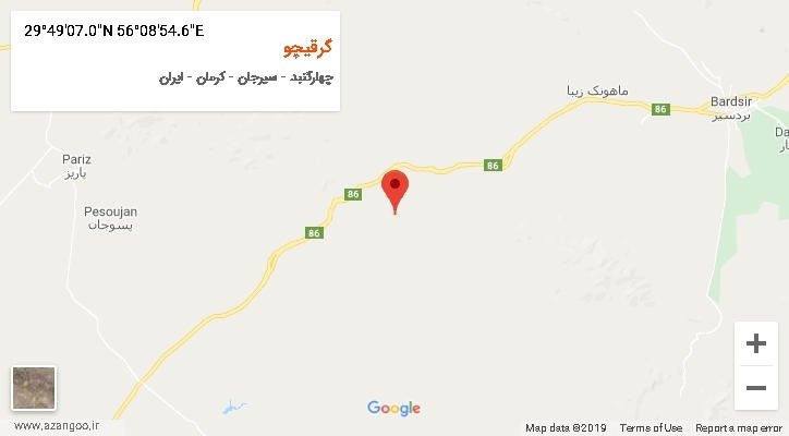 روستای گرقیچو بر روی نقشه
