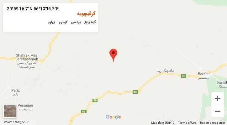 روستای گرقیچویه بر روی نقشه