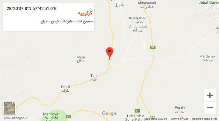روستای گرکوییه بر روی نقشه