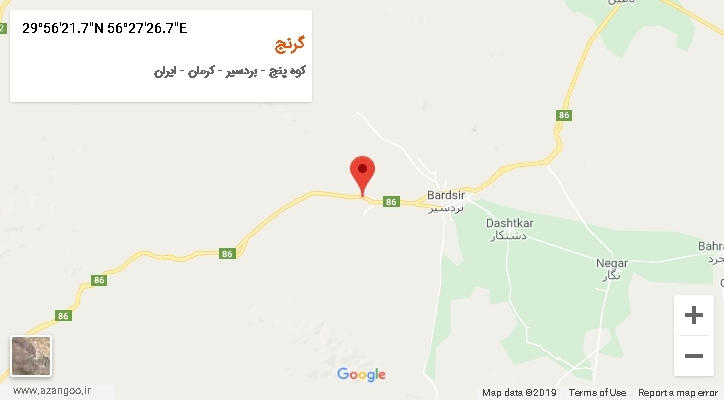 روستای گرنج بر روی نقشه