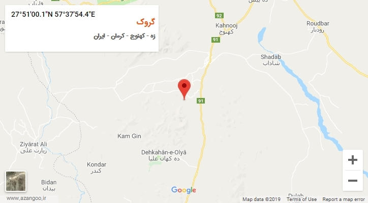 روستای گروک بر روی نقشه