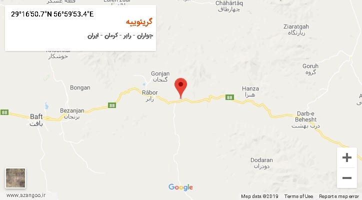 روستای گرینوییه بر روی نقشه