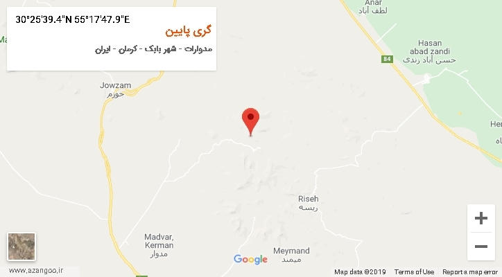 روستای گری پایین بر روی نقشه