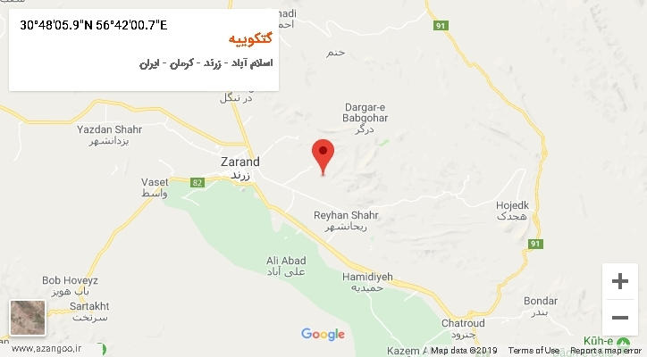 روستای گتکوییه بر روی نقشه