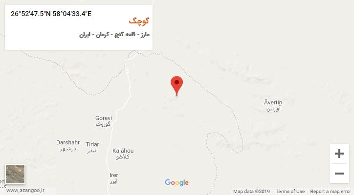 روستای گوچگ بر روی نقشه