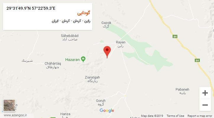روستای گودابی بر روی نقشه
