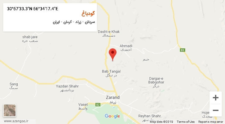 روستای گودباغ بر روی نقشه