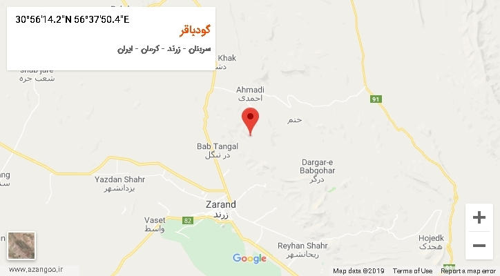 روستای گودباقر بر روی نقشه