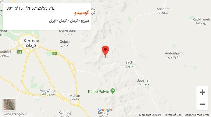 روستای گودبیدو بر روی نقشه