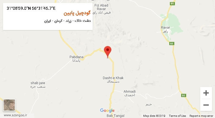 روستای گودچیل پایین بر روی نقشه