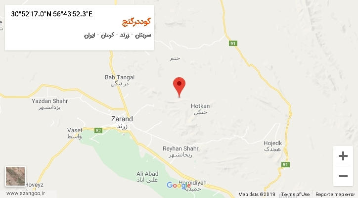 روستای گوددرگنج بر روی نقشه