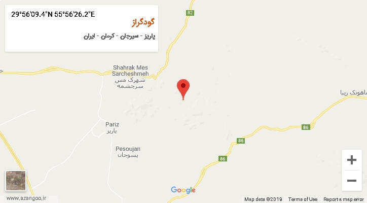روستای گودگراز بر روی نقشه
