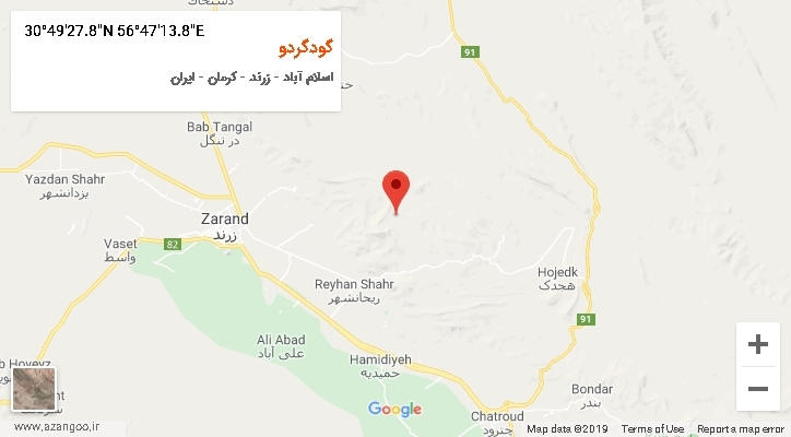 روستای گودگردو بر روی نقشه