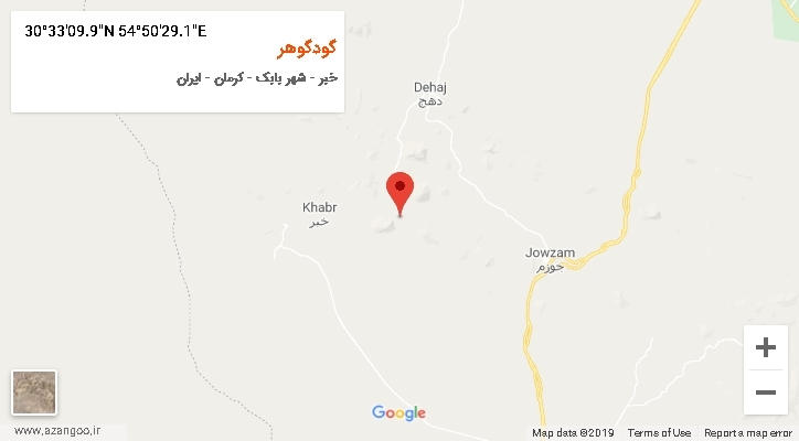 روستای گودگوهر بر روی نقشه