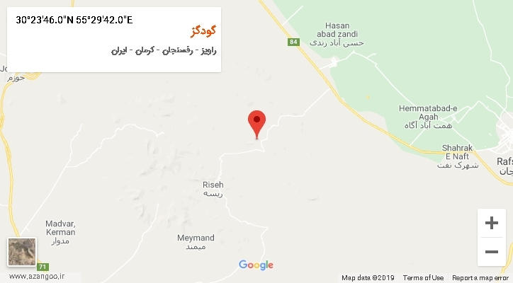 روستای گودگز بر روی نقشه