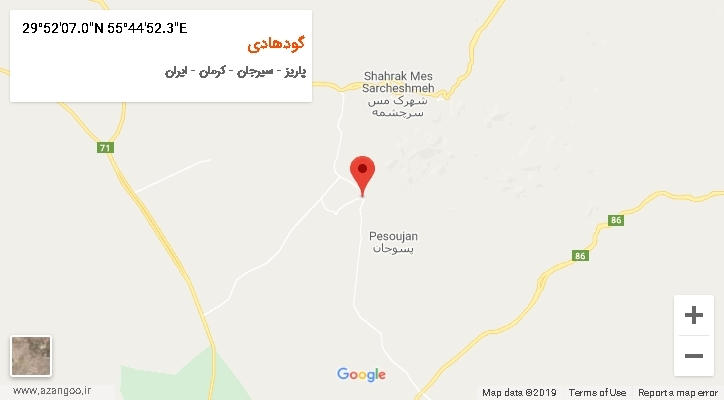 روستای گودهادی بر روی نقشه