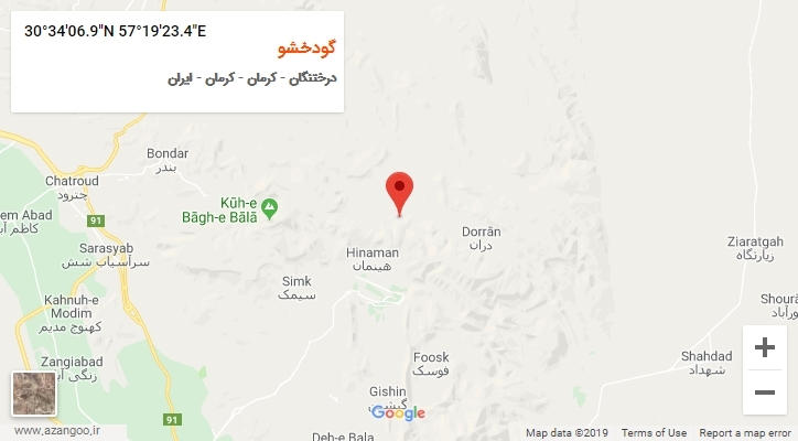 روستای گودخشو بر روی نقشه