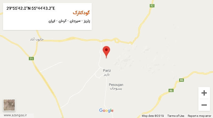 روستای گودکنارک بر روی نقشه