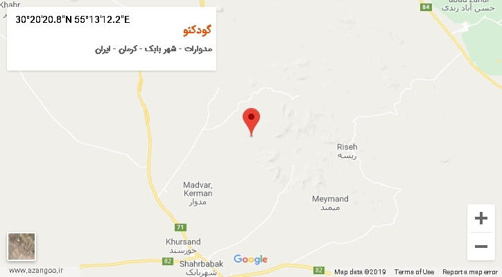روستای گودکنو بر روی نقشه
